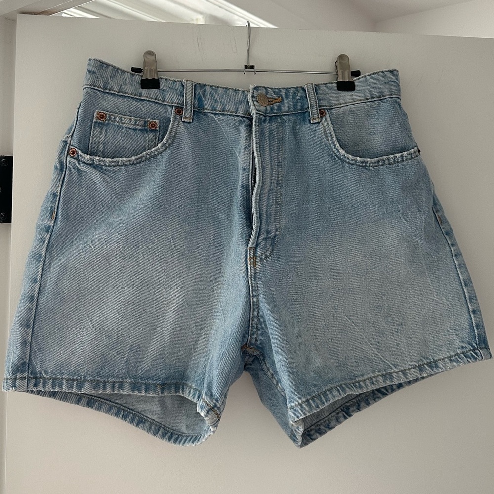 Denim mom shorts